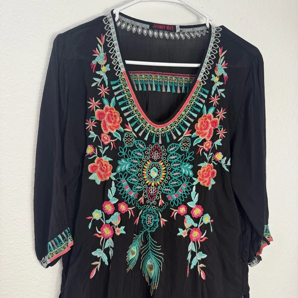 Johnny Was | Zivelly Tunic in Black Medium - Picture 5 of 8